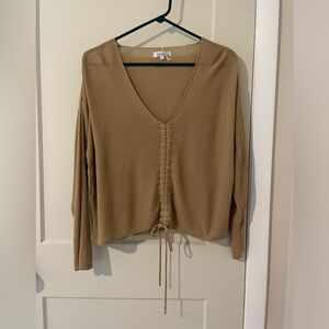 KatieKane Long Sleeve V-Neck Top